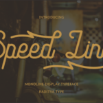 Speed Line Font Poster 1