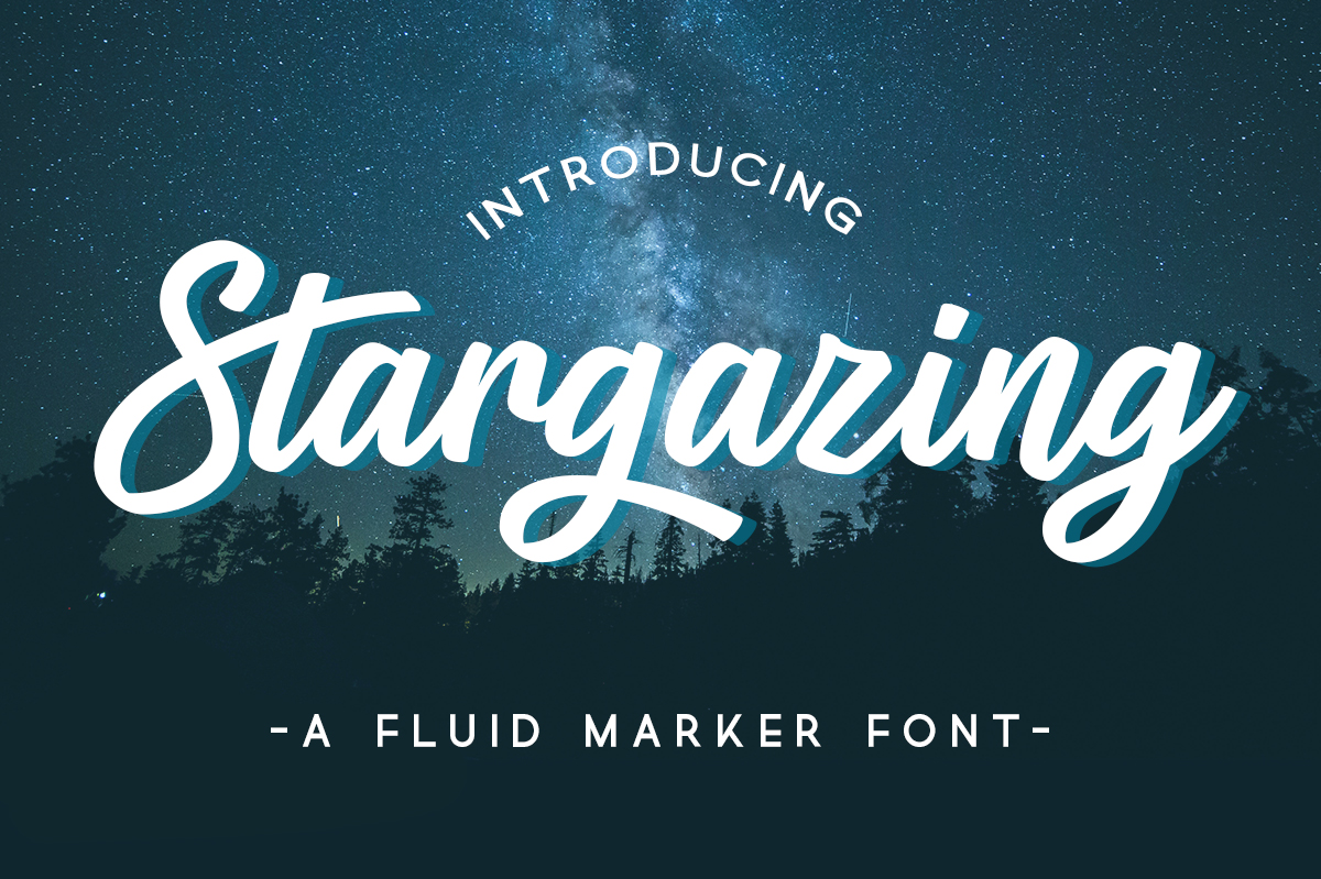 Stargazing Font Poster 1