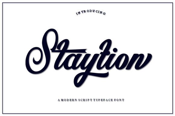 Staytion Script Font Poster 1