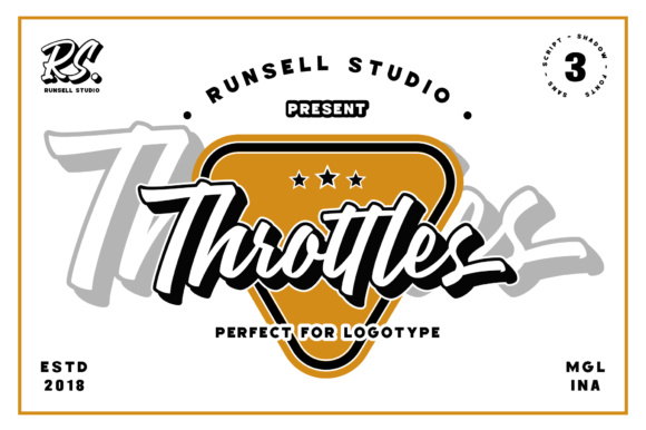 Throttles Font Poster 1