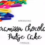 Tiramisu Chocolate Fudge Cake Font Poster 1