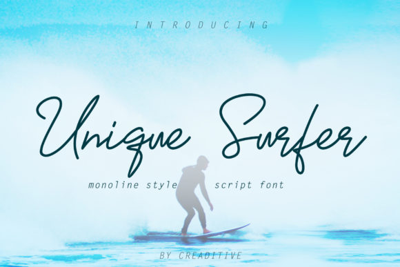 Unique Surfer Font Poster 1