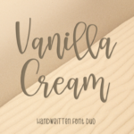 Vanilla Cream Font Poster 1