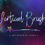 Vertical Brushy Font Poster 1