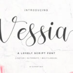 Vessia Script Font Poster 1