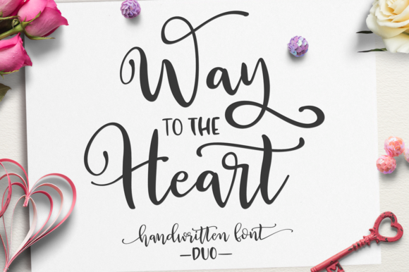 Way to the Heart Duo Font Poster 1