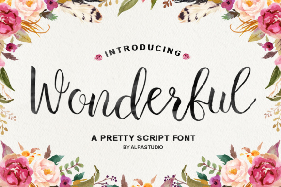 Wonderful Script Font Poster 1