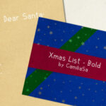 Xmas List Bold Font Poster 2