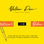 Yellow Pen Script Font Poster 5