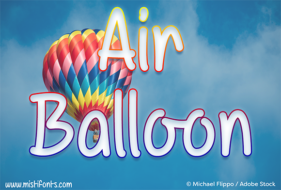 Air Balloon Font Poster 1