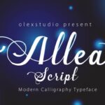 Allea Script Font Poster 1