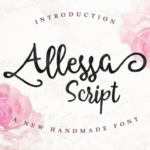 Allessa Script Font Poster 1