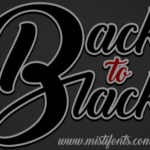 Back to Black Font Poster 1