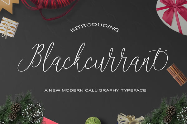 Blackcurrant Font Poster 1