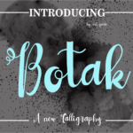 Botak Font Poster 1