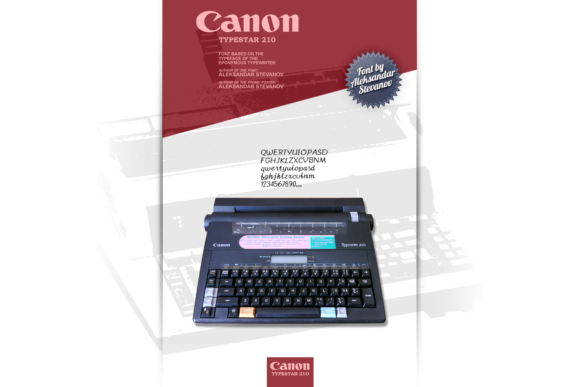 Canon TypeStar 210 Font Poster 1