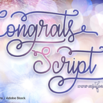 Congrats Script Font Poster 1