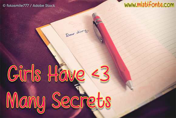 Girls Have Many Secrets Font Poster 1