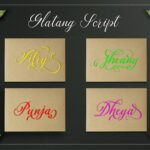 Glatang Script Font Poster 4