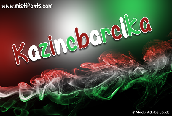 Kazincbarcika Font Poster 1