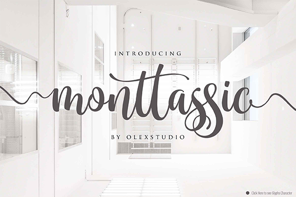 Monttassic Script Font Poster 1