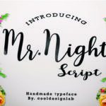 Mr. Night Font Poster 1