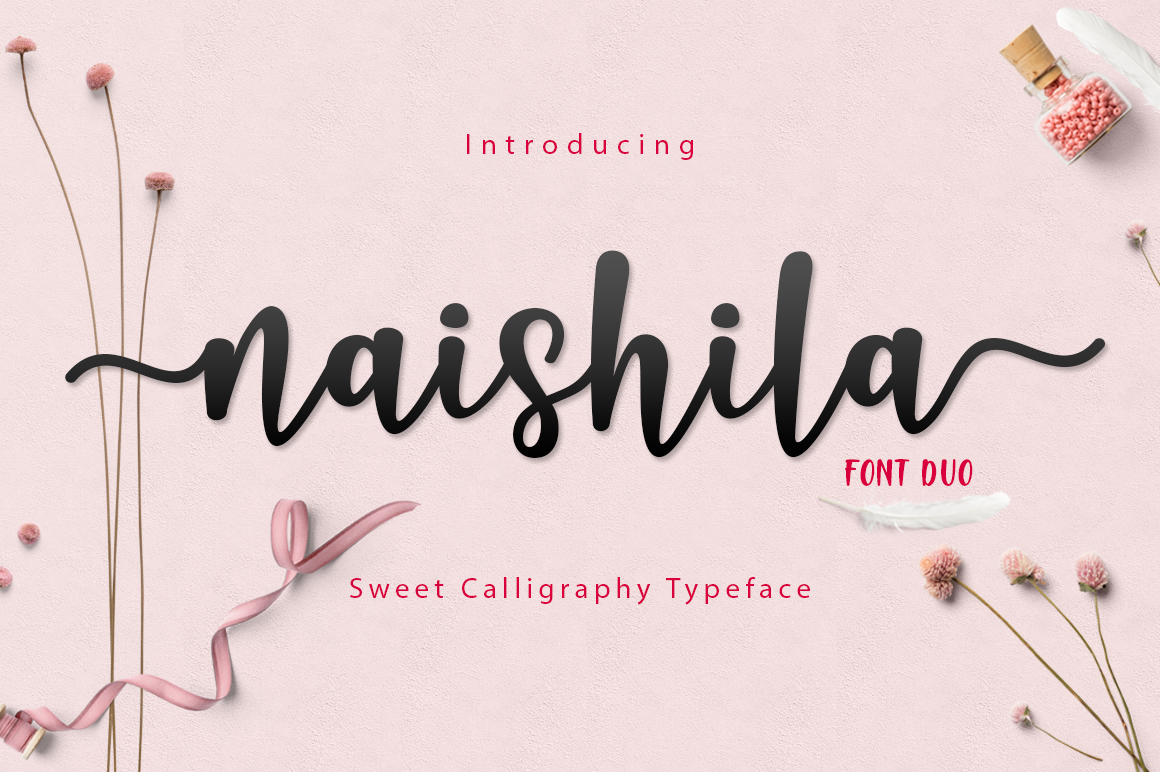 Naishila Script Font Poster 1