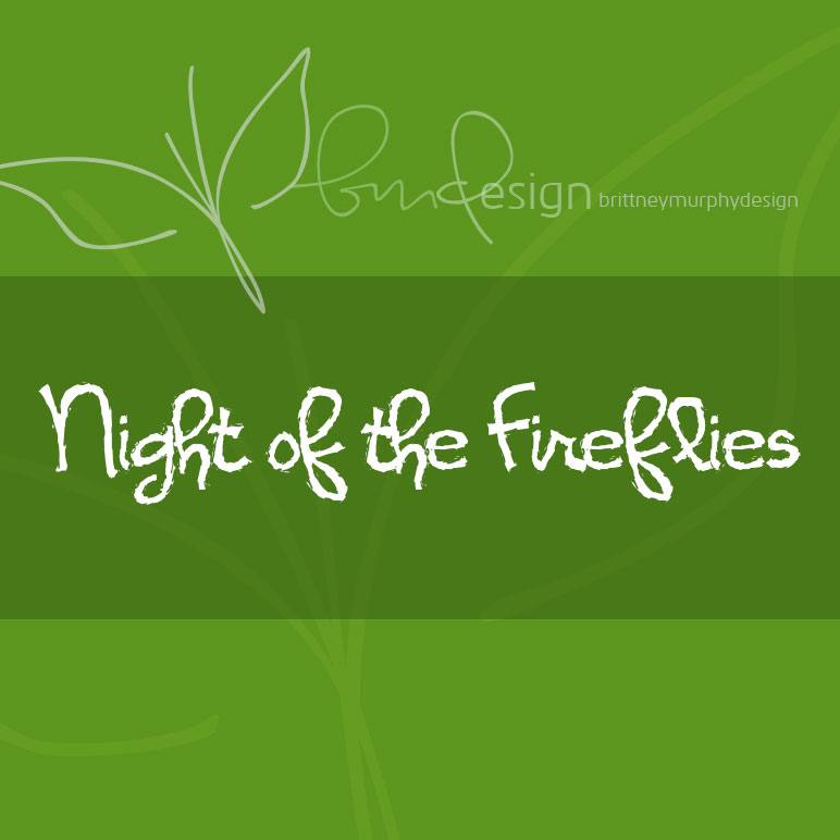 Night of the Fireflies Font Poster 1