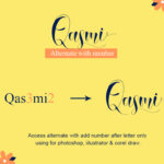 Qasmi Script Font Poster 5