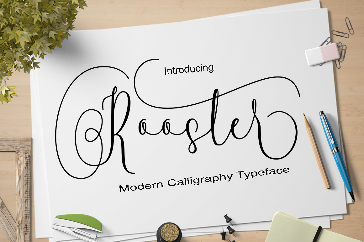 Rooster Script Font Poster 1