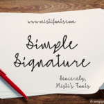 Simple Signature Font Poster 1