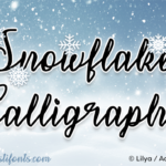 Snowflake Calligraphy Font Poster 1