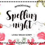 Spelling Night Font Poster 1