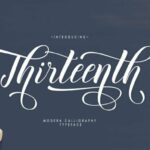 Thirteenth Script Font Poster 1