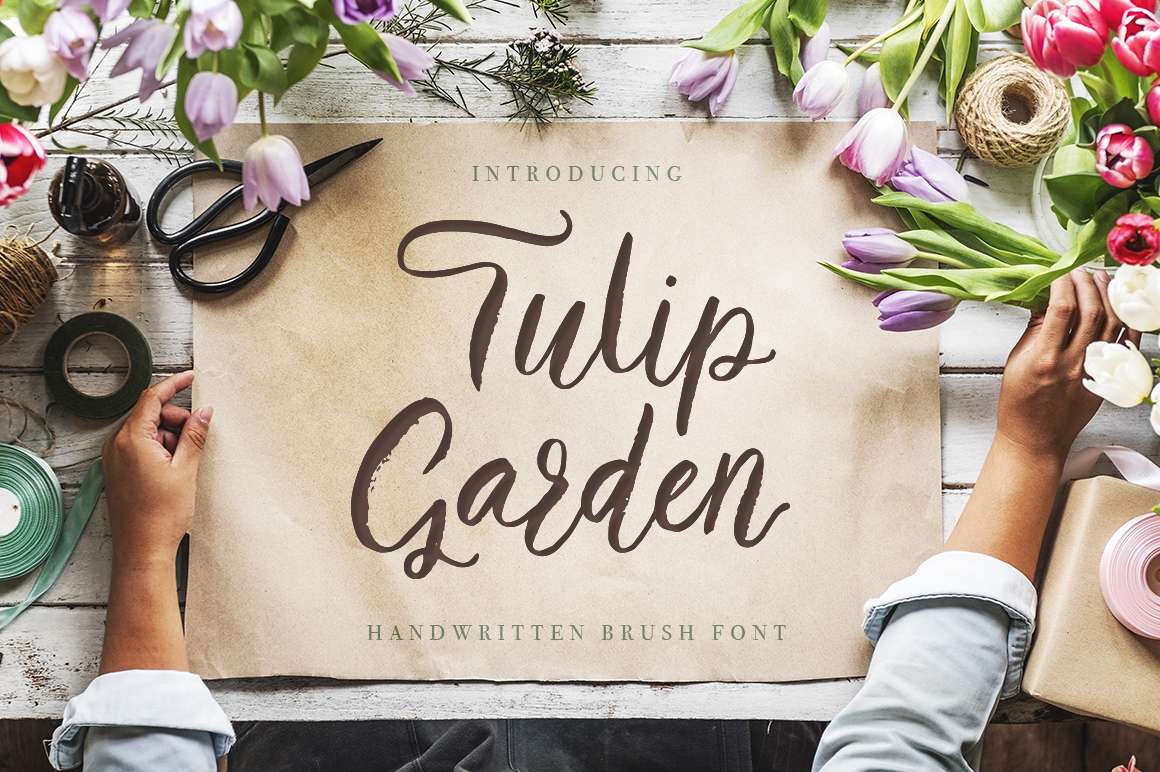 Tulip Garden Script Font Poster 1