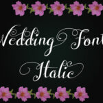 Wedding Font Italic Font Poster 1