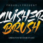 Cluisher Brush Font Poster 1