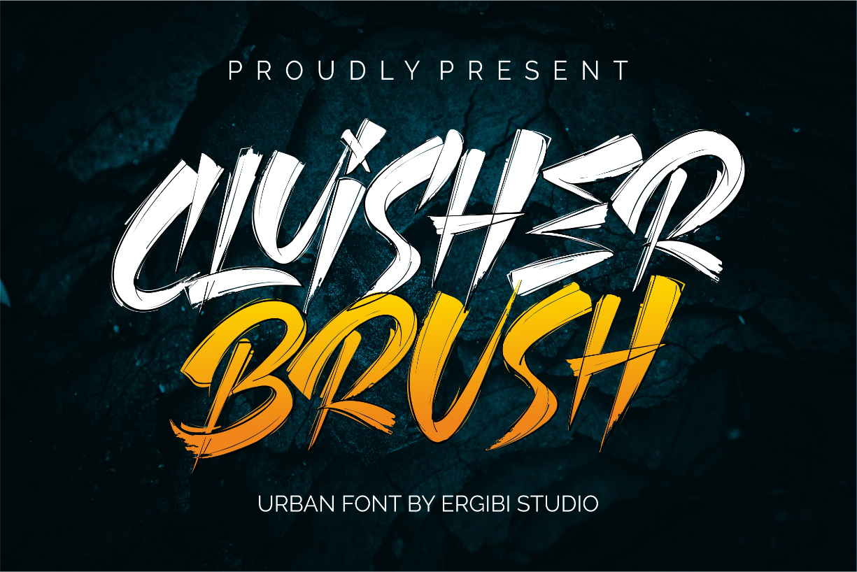 Cluisher Brush Font Poster 1