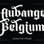 Aubange Belgium Font Poster 3