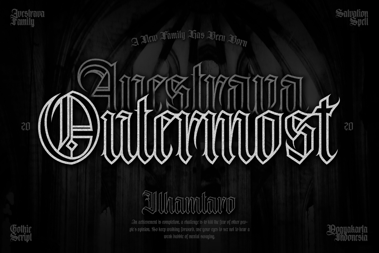 Avestrava Outermost Font