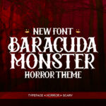 Baracuda Monster Font Poster 3