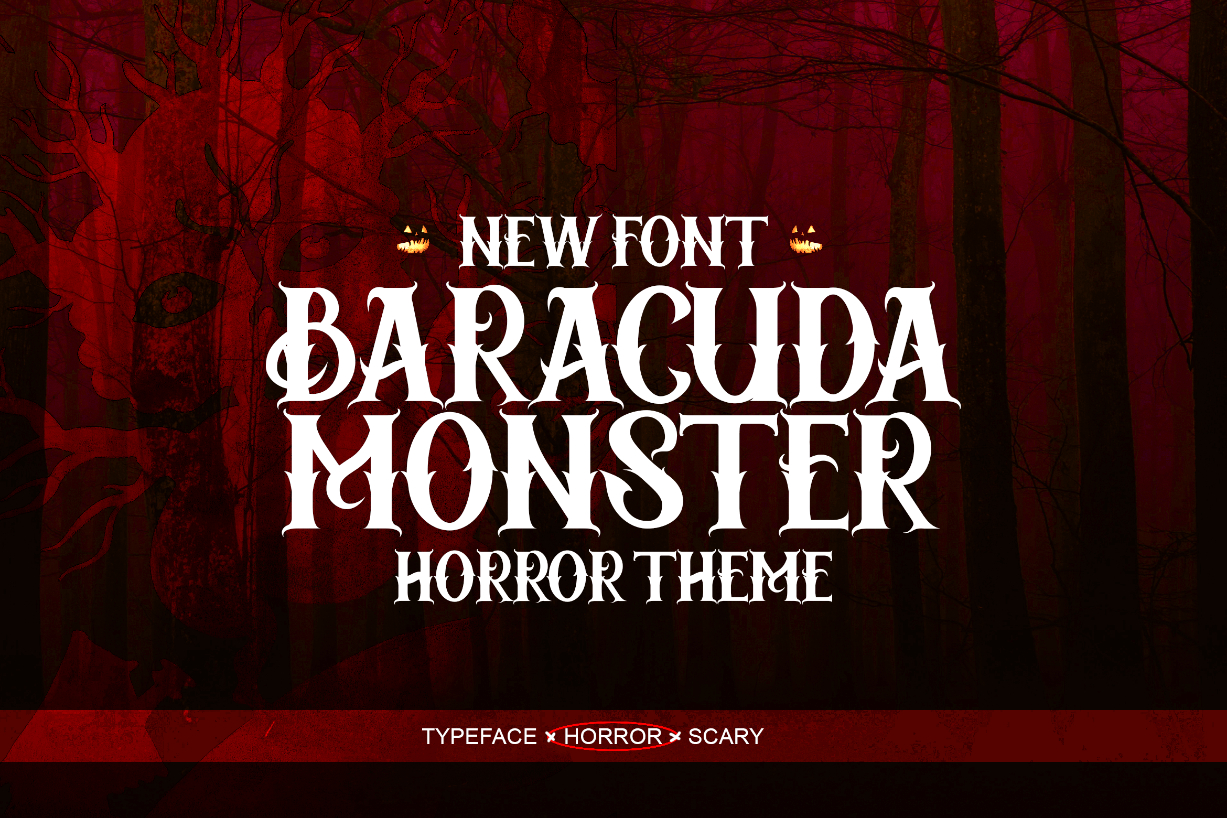 Baracuda Monster Font Poster 1