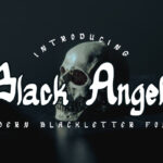 Black Angels Font Poster 3