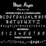 Black Angels Font Poster 4