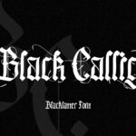 Black Callig Font Poster 3
