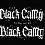 Black Callig Font Poster 7