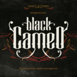 Black Cameo Font Poster 1