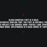 Black Ghosthic Font Poster 8