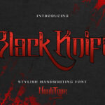 Black Knife Font Poster 3