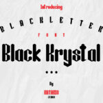 Black Krystal Font Poster 1